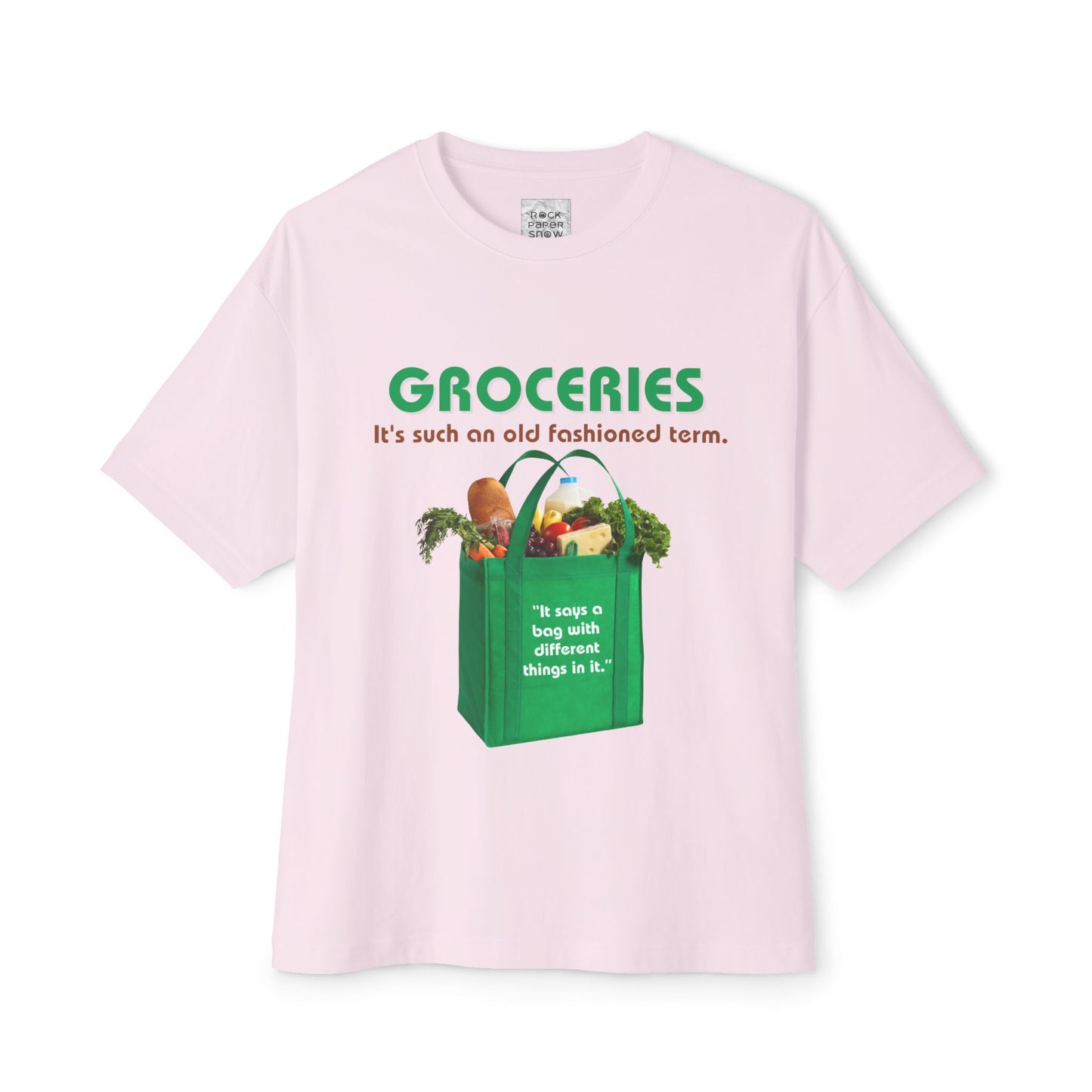Groceries Unisex Oversized Boxy Tee