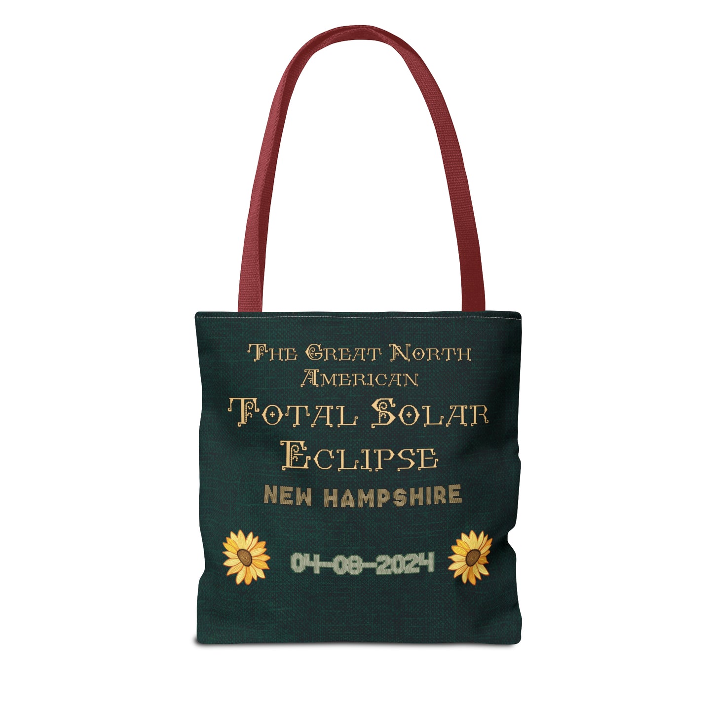 Eclipse New Hampshire Needlepoint Inspired Tote Bag