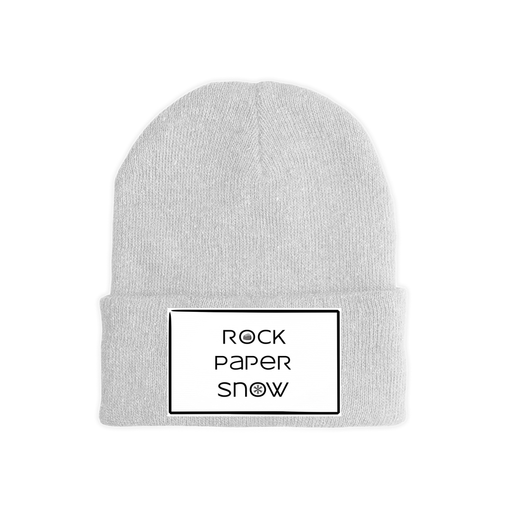 Rock Paper Snow Logo Beanies