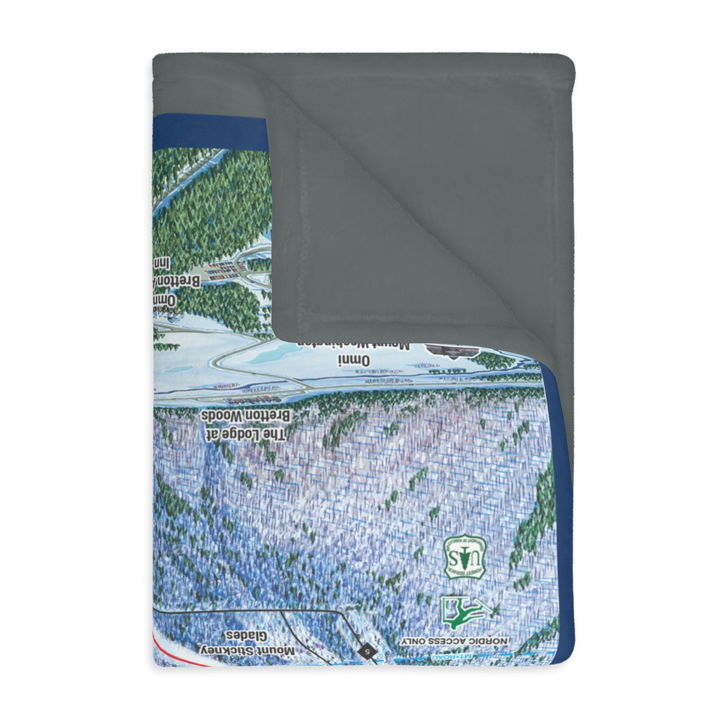 RIDE / Bretton Woods Snowboarding Velveteen Microfiber Blanket (Two-sided print)