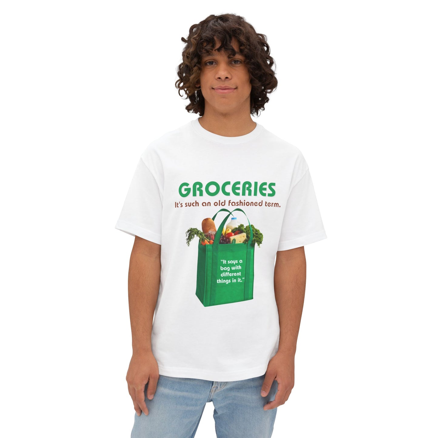 Groceries Unisex Oversized Boxy Tee