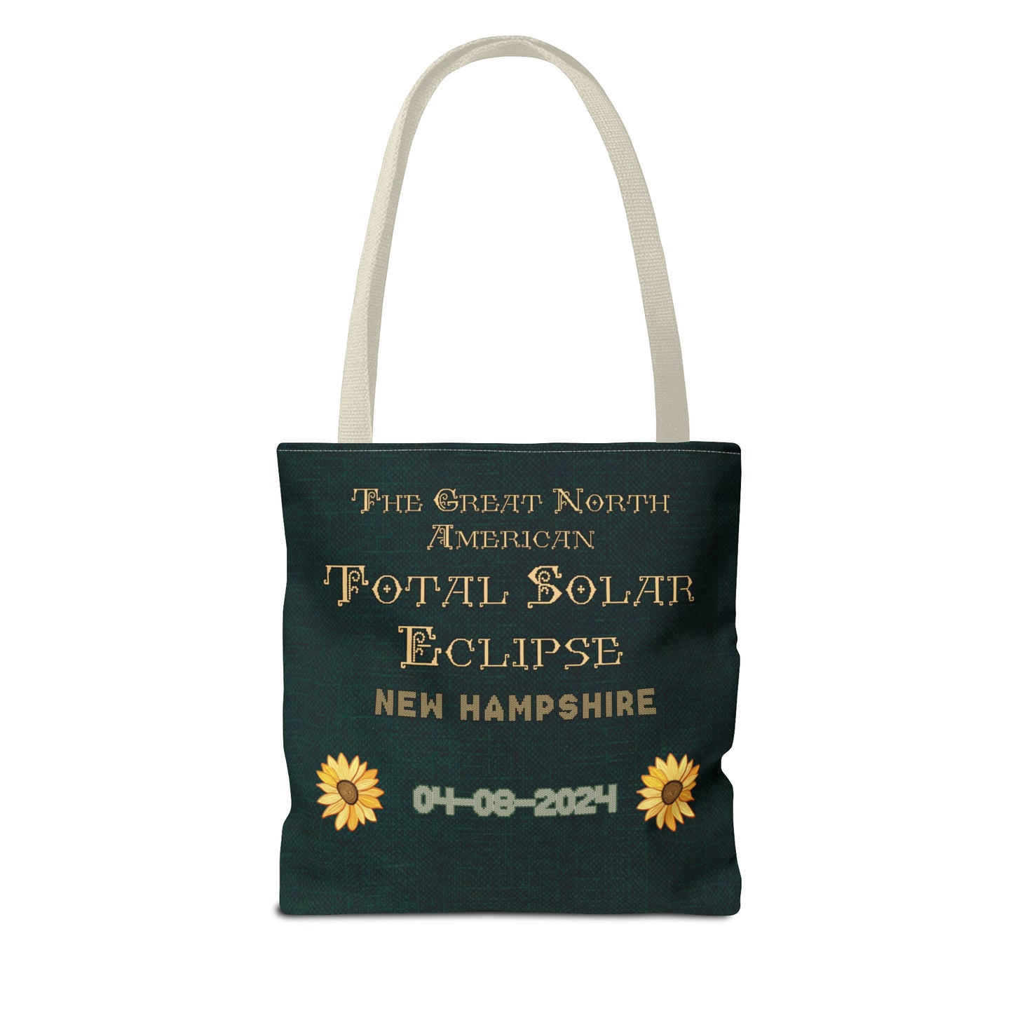 Eclipse New Hampshire Needlepoint Inspired Tote Bag