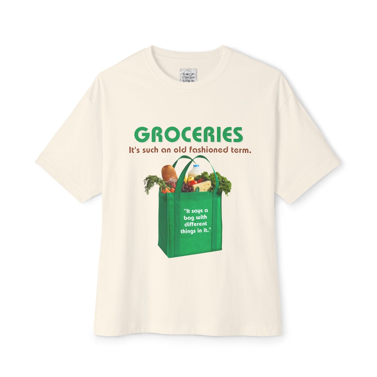 Groceries Unisex Oversized Boxy Tee