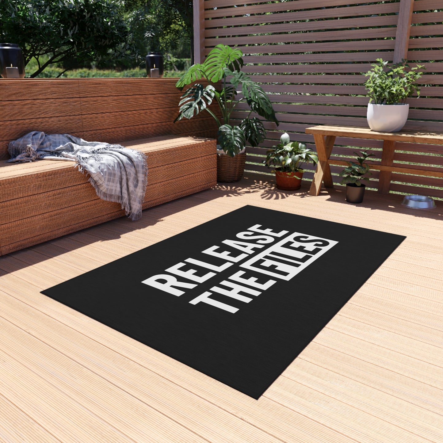 Release the Files Outdoor Rug