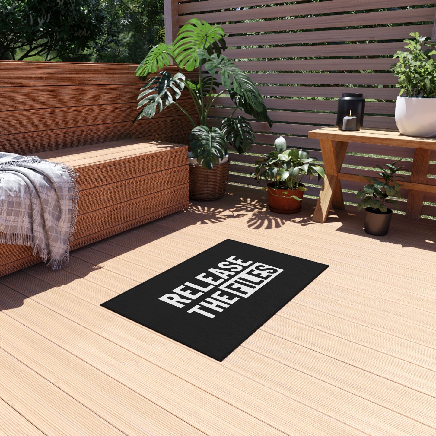 Release the Files Outdoor Rug