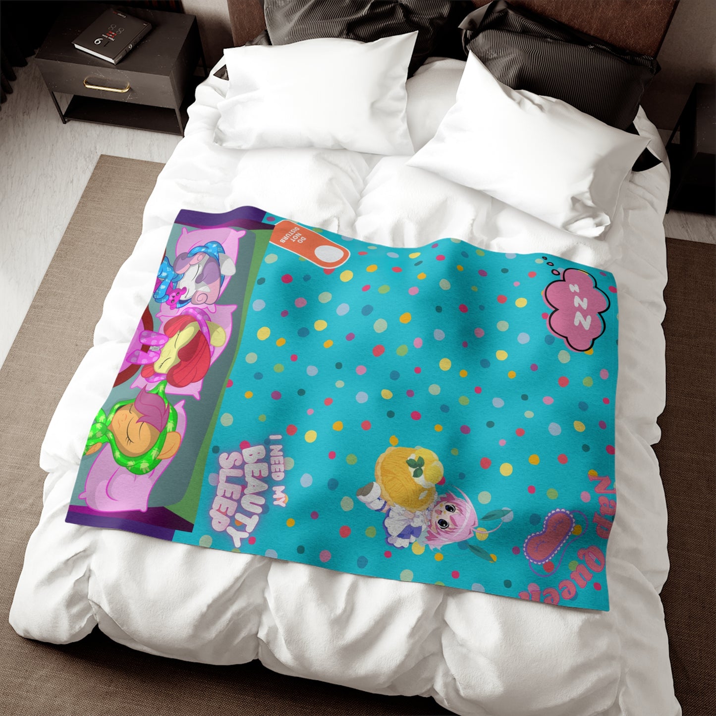 Nap Queen Pony Sweatshirt Blanket
