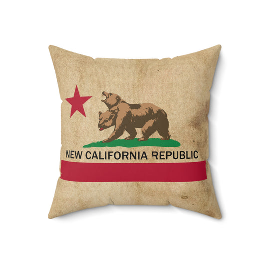 New California Republic Faux Suede Square Pillow