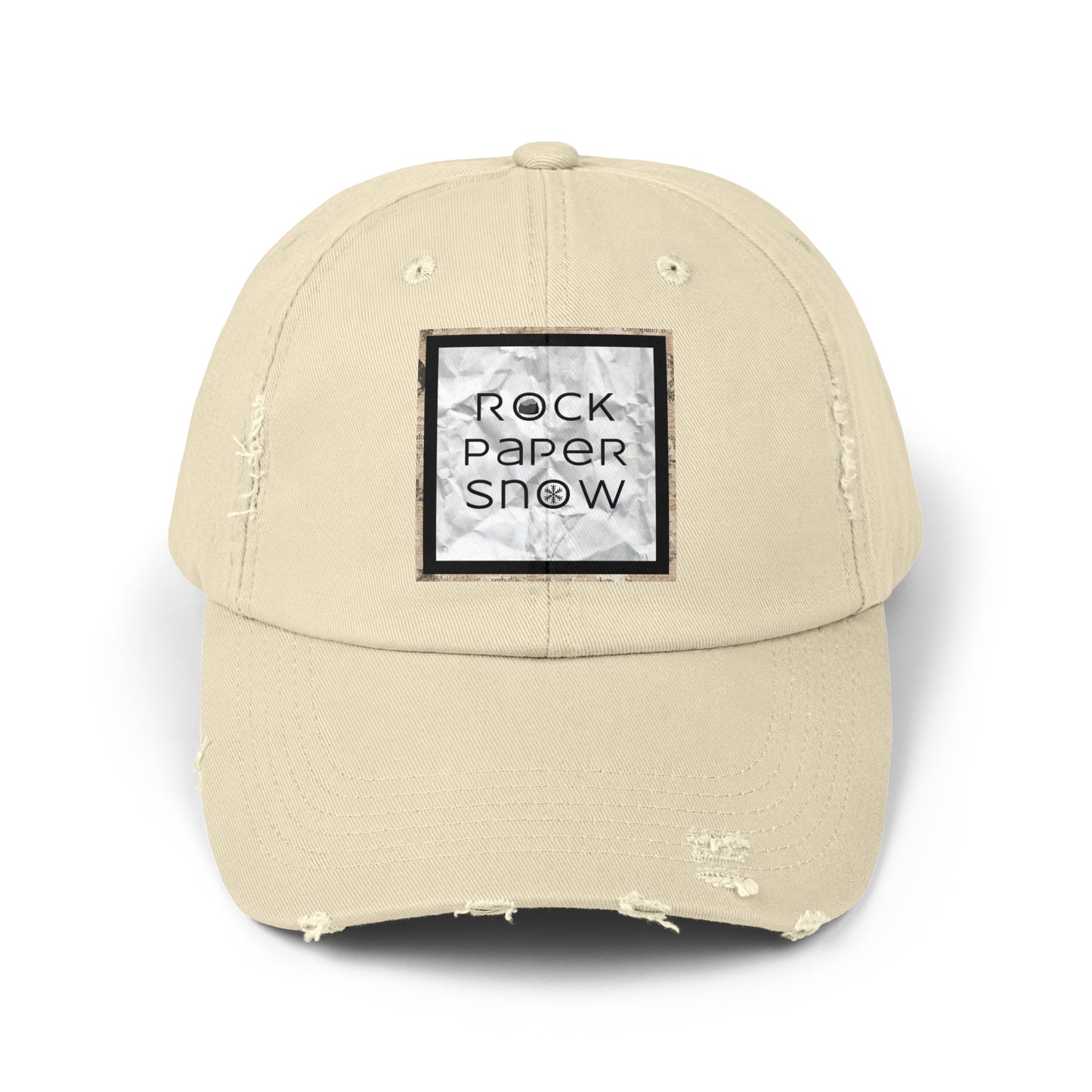 Rock Paper Snow Distressed Ball Cap