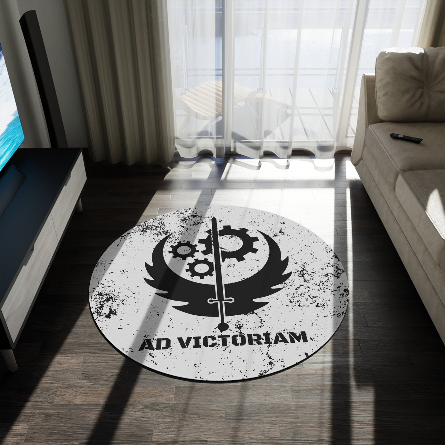 Brotherhood of Steel Fallout Round Rug