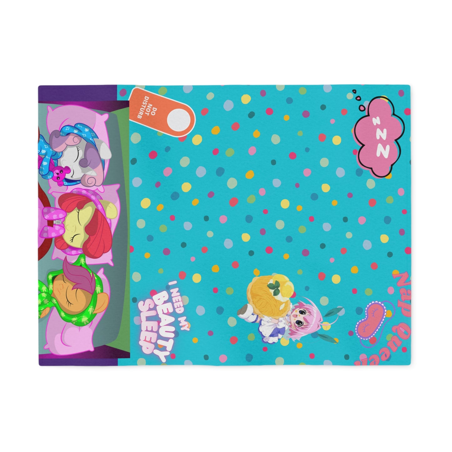 Nap Queen Pony Sweatshirt Blanket