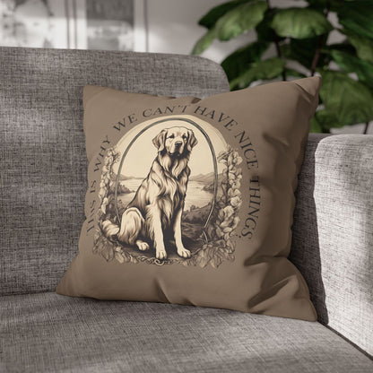 Nice things Golden Retriever Canvas Throw Pillowcase