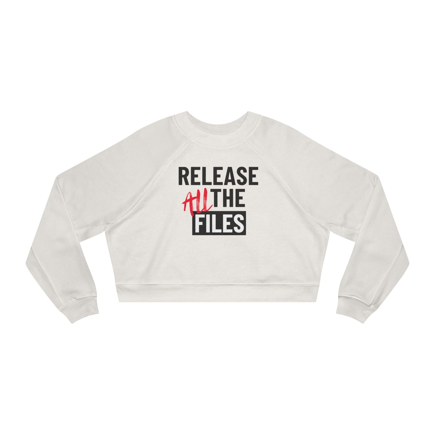 RELEASE ALL THE FILES Women's Cropped Fleece Pullover
