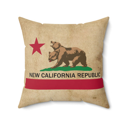 New California Republic Faux Suede Square Pillow