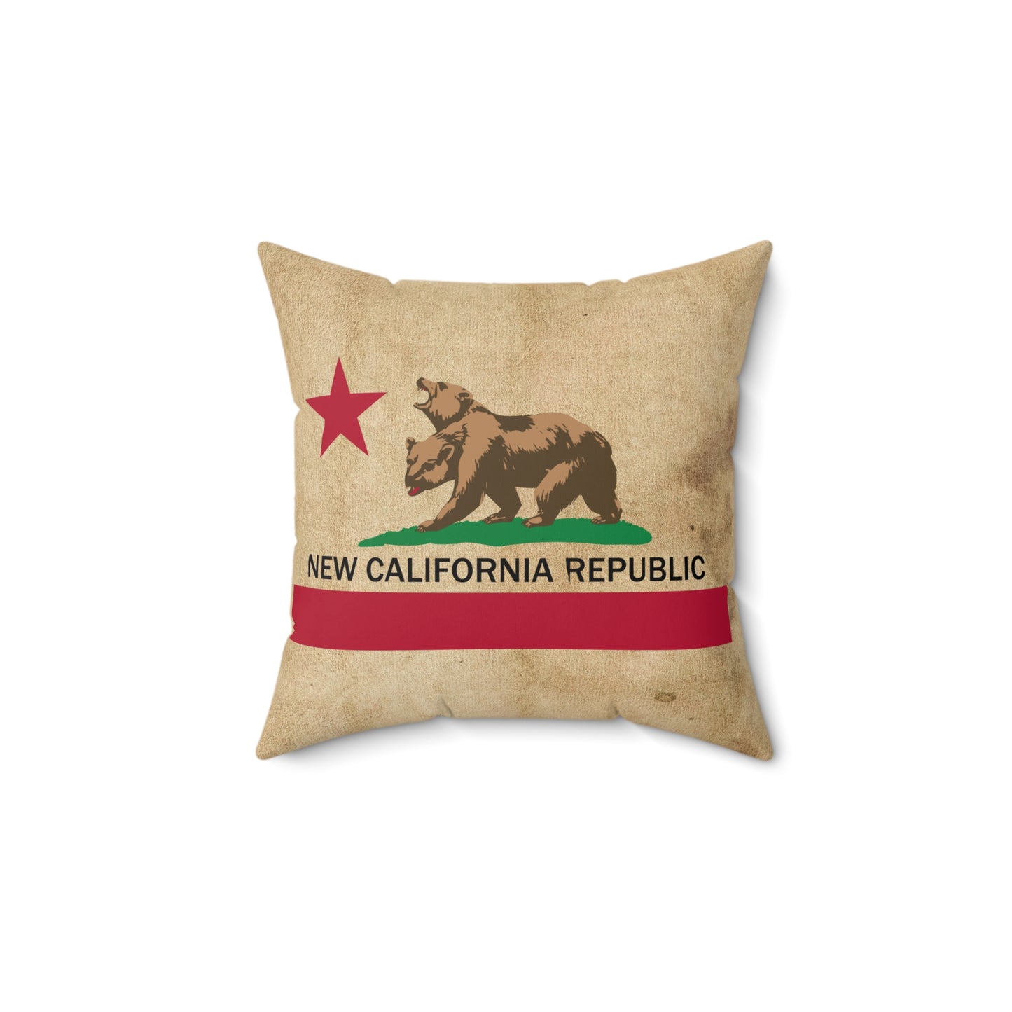 New California Republic Faux Suede Square Pillow