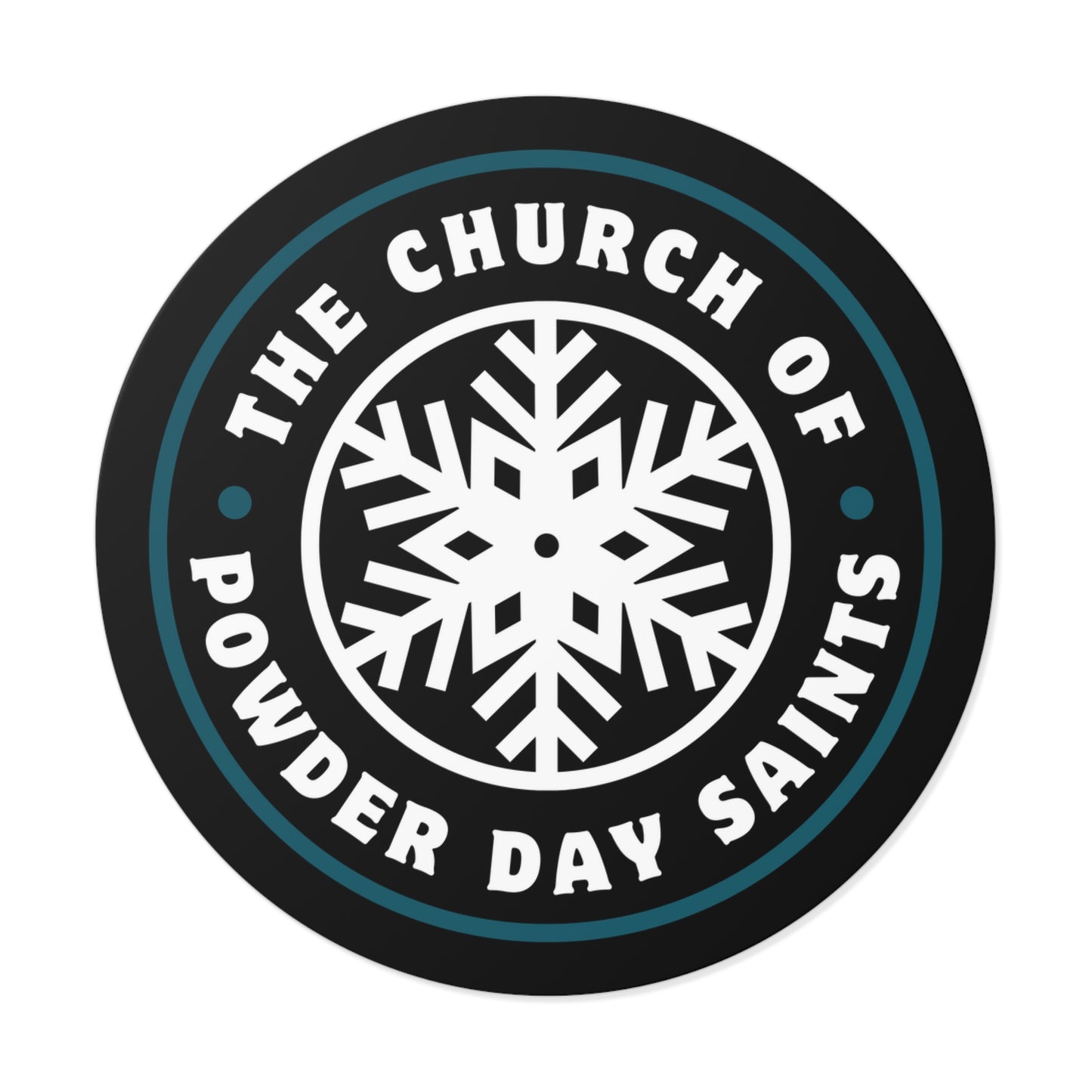 Powder Day Round Vinyl Stickers