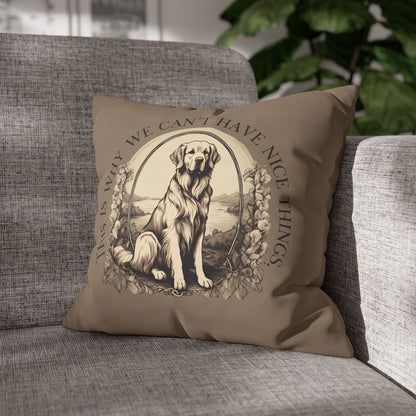 Nice things Golden Retriever Canvas Throw Pillowcase