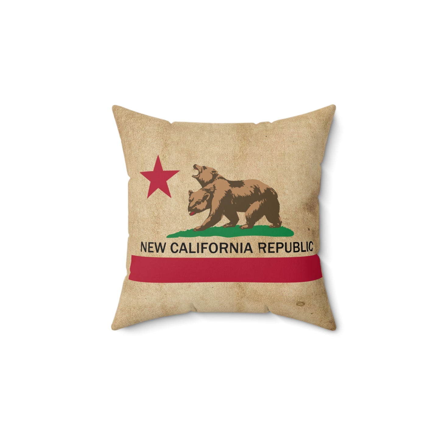 New California Republic Faux Suede Square Pillow