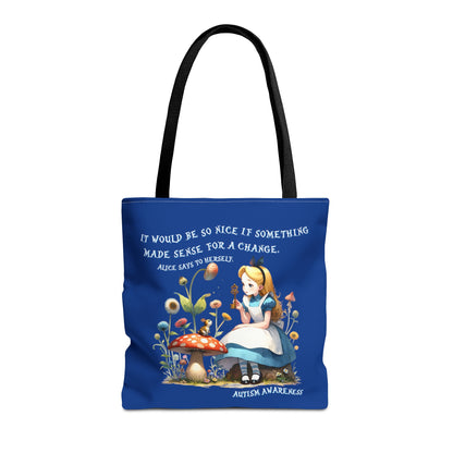 Alice Autism Awareness Tote Bag