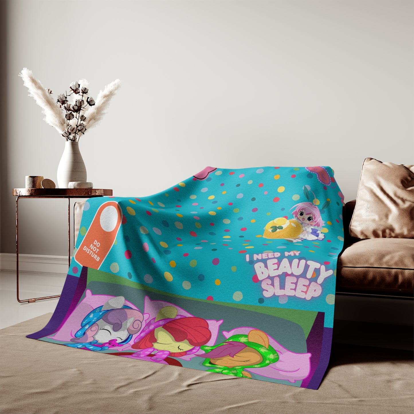 Nap Queen Pony Sweatshirt Blanket