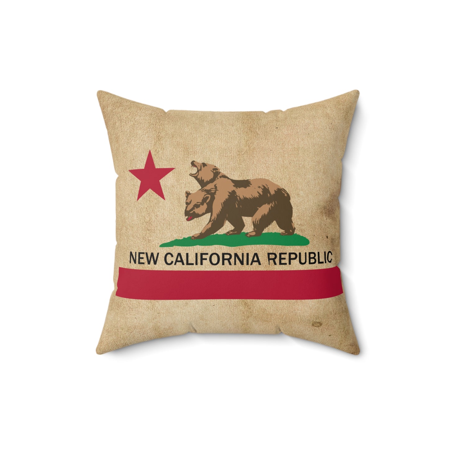 New California Republic Faux Suede Square Pillow