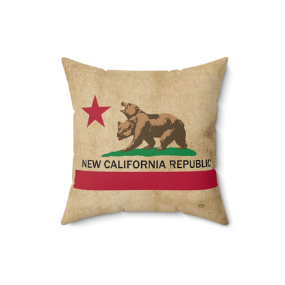 New California Republic Faux Suede Square Pillow