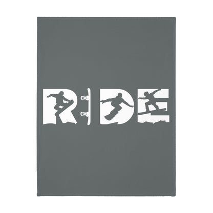 RIDE / Bretton Woods Snowboarding Velveteen Microfiber Blanket (Two-sided print)