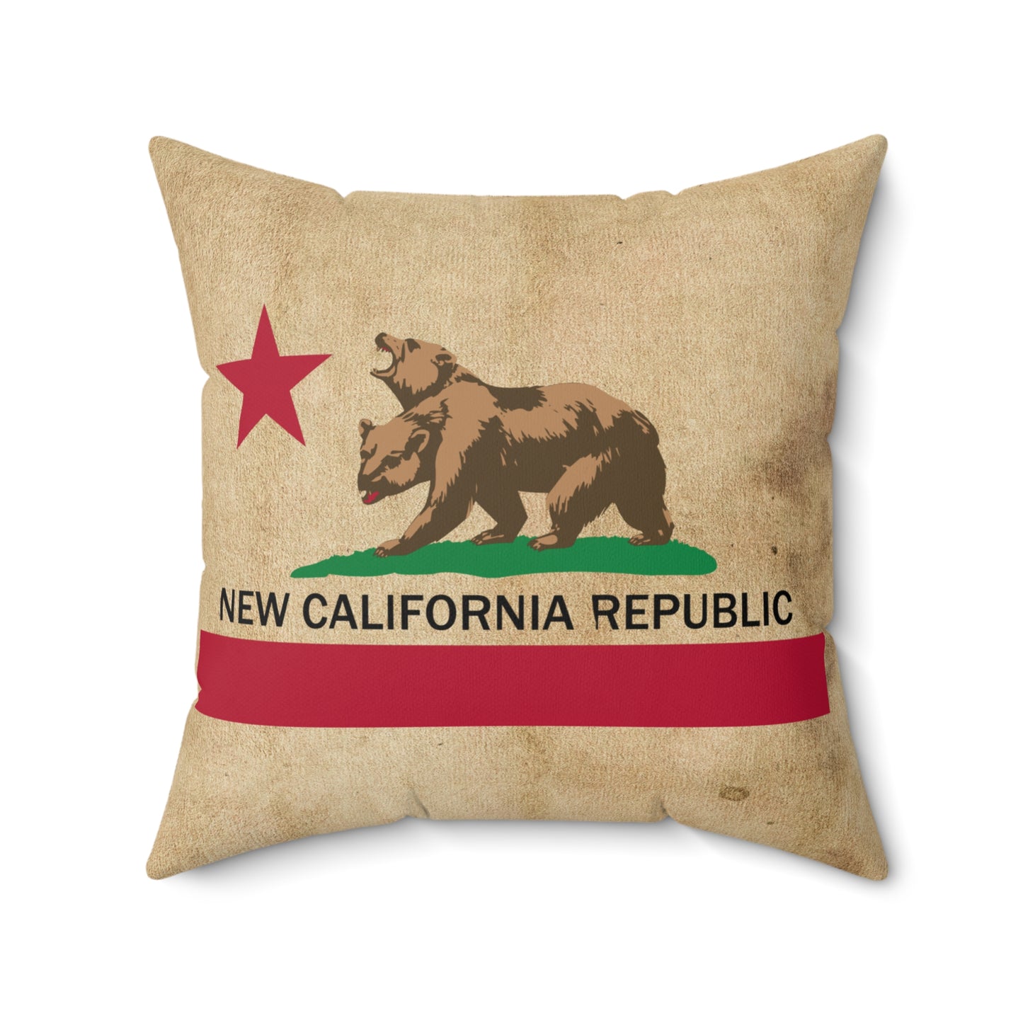 New California Republic Faux Suede Square Pillow