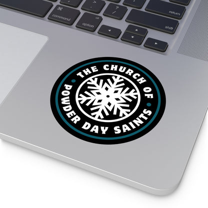 Powder Day Round Vinyl Stickers