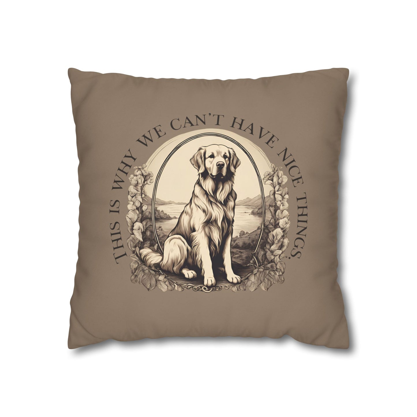 Nice things Golden Retriever Canvas Throw Pillowcase