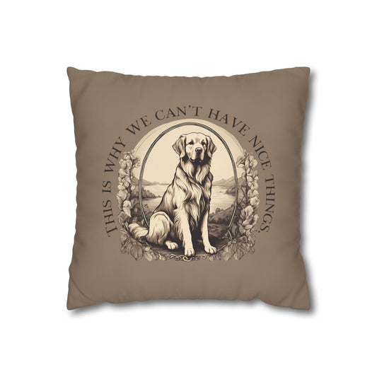 Nice things Golden Retriever Canvas Throw Pillowcase