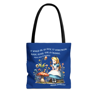 Alice Autism Awareness Tote Bag