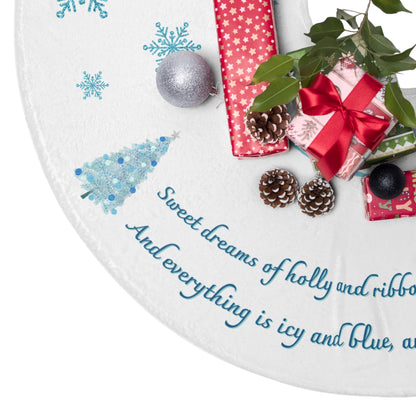 Christmas Tree Farm Icy and Blue Tree Skirt