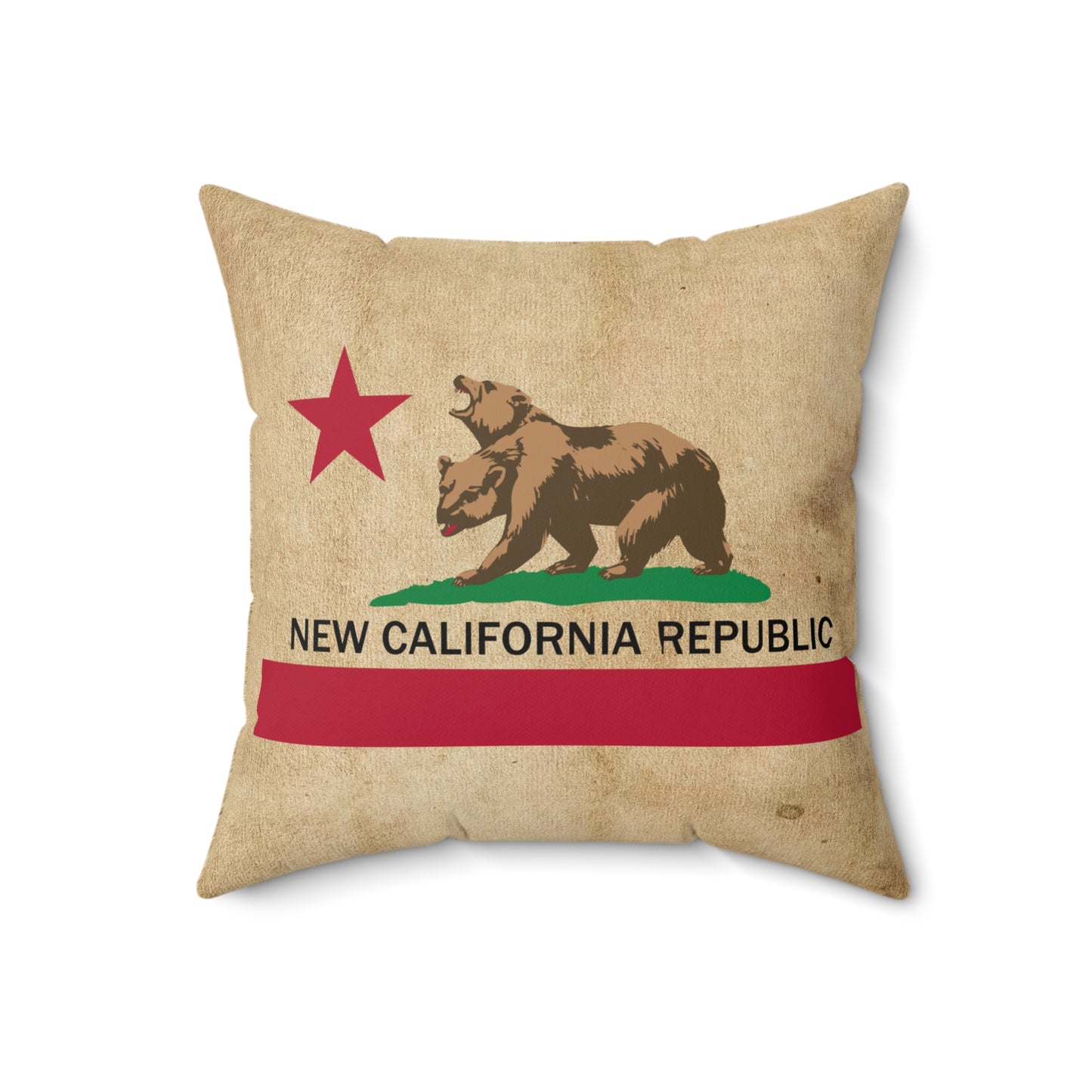 New California Republic Faux Suede Square Pillow