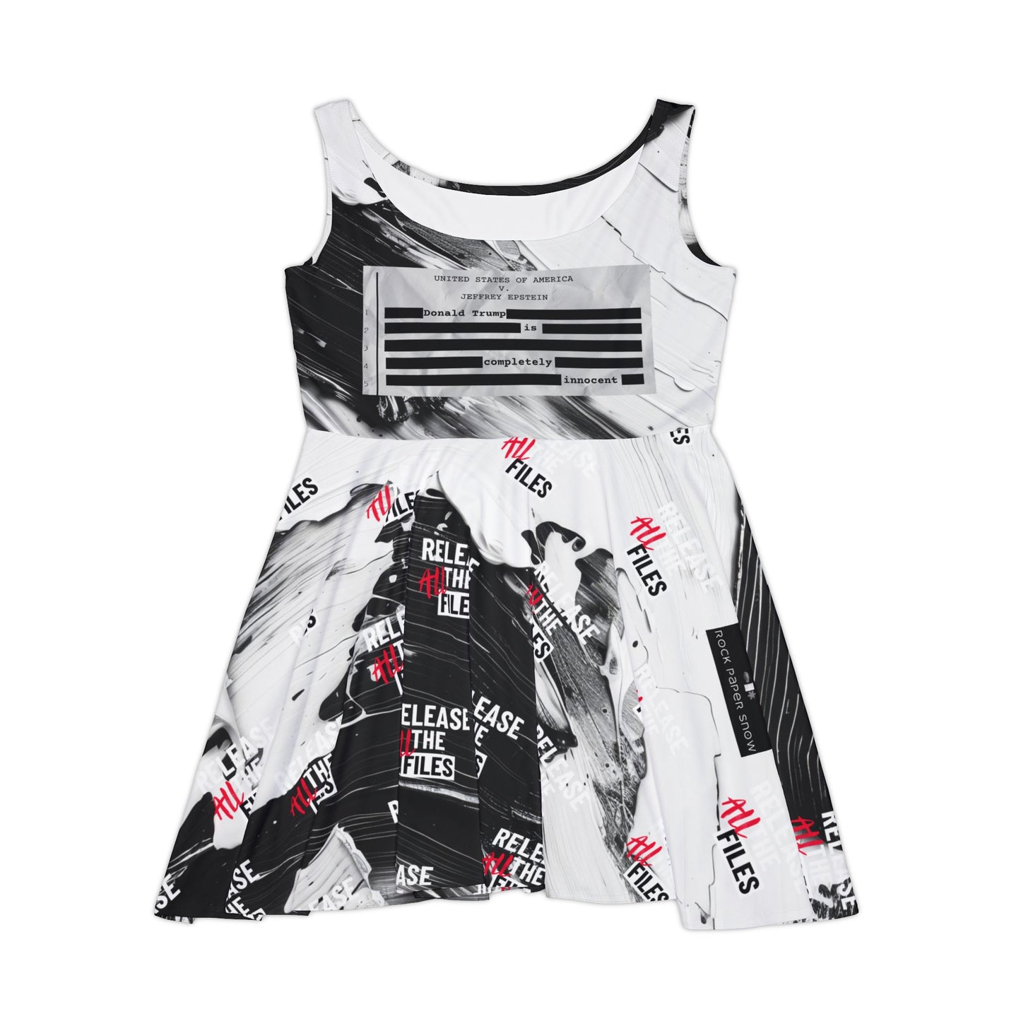 Perfectly Redacted Skater Dress
