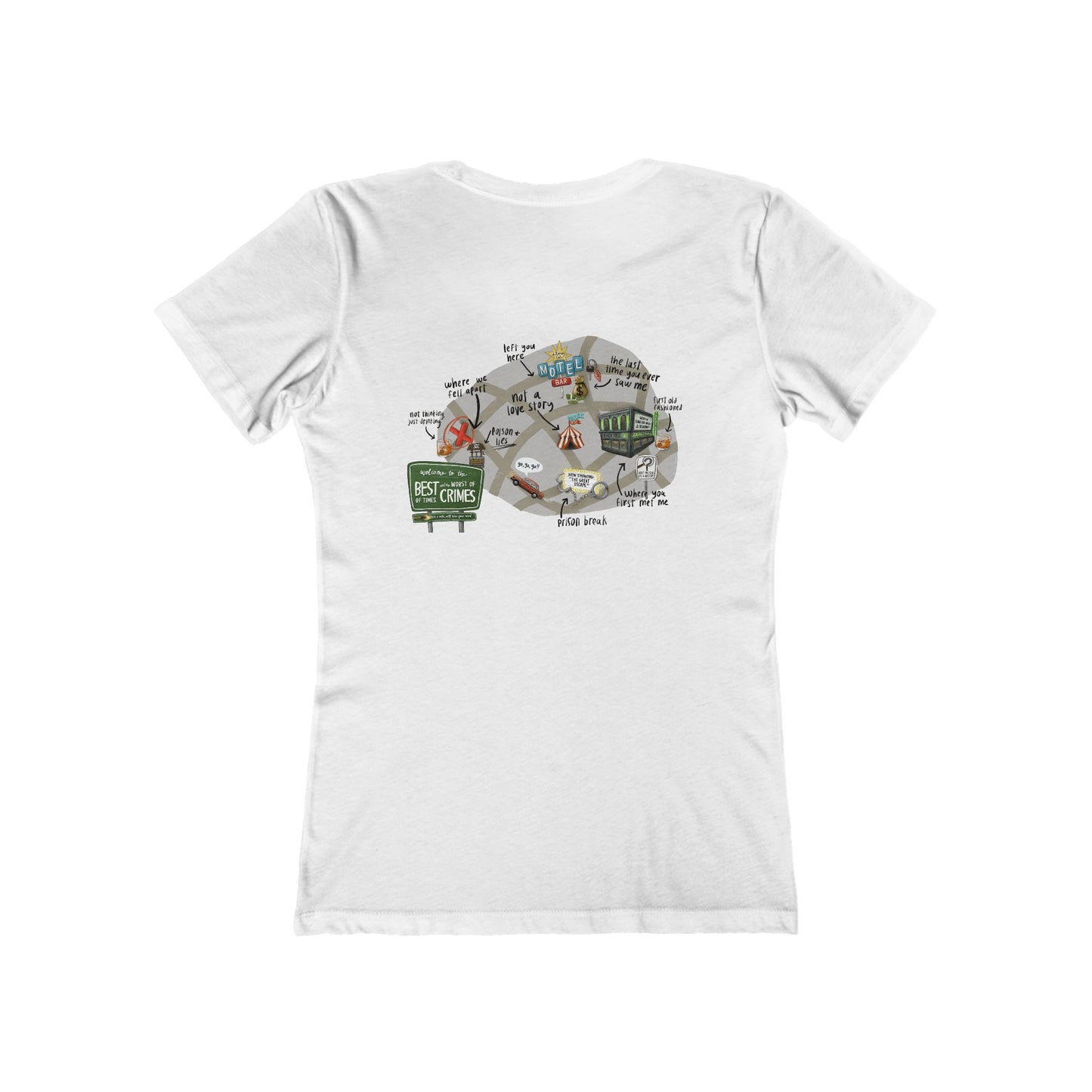 X Marks The Spot Boyfriend Tee for Women
