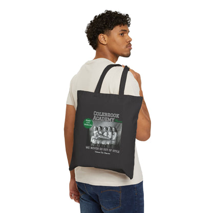 Vintage Colebrook Academy Canvas Tote Bag