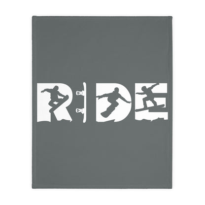 RIDE / Bretton Woods Snowboarding Velveteen Microfiber Blanket (Two-sided print)