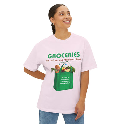 Groceries Unisex Oversized Boxy Tee